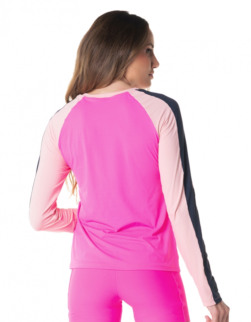 Vestem - Blusa Manga Longa Dry Fit Flexy Pink Neon - BML458.I24.C0003