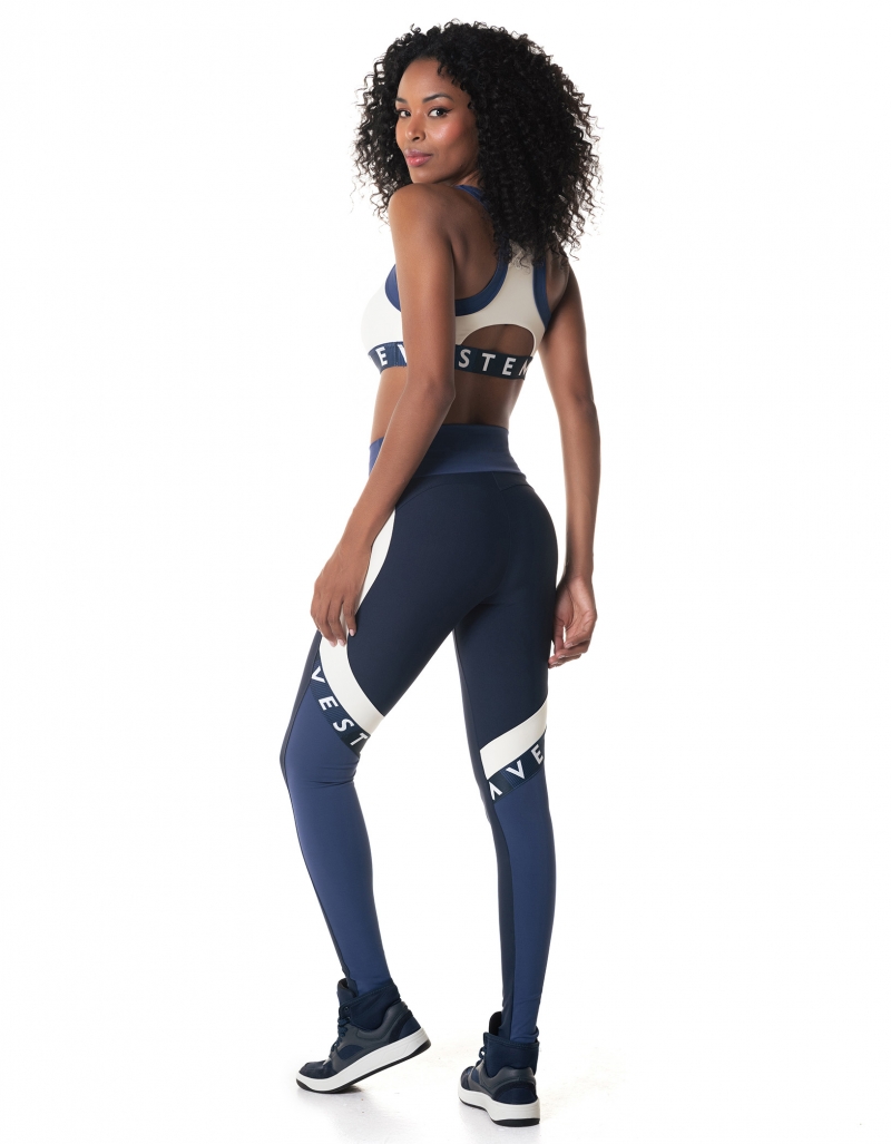 Vestem - Legging Fuso Energy Gym Marinho Escuridao e Jeans - FS1354.I24.C0444