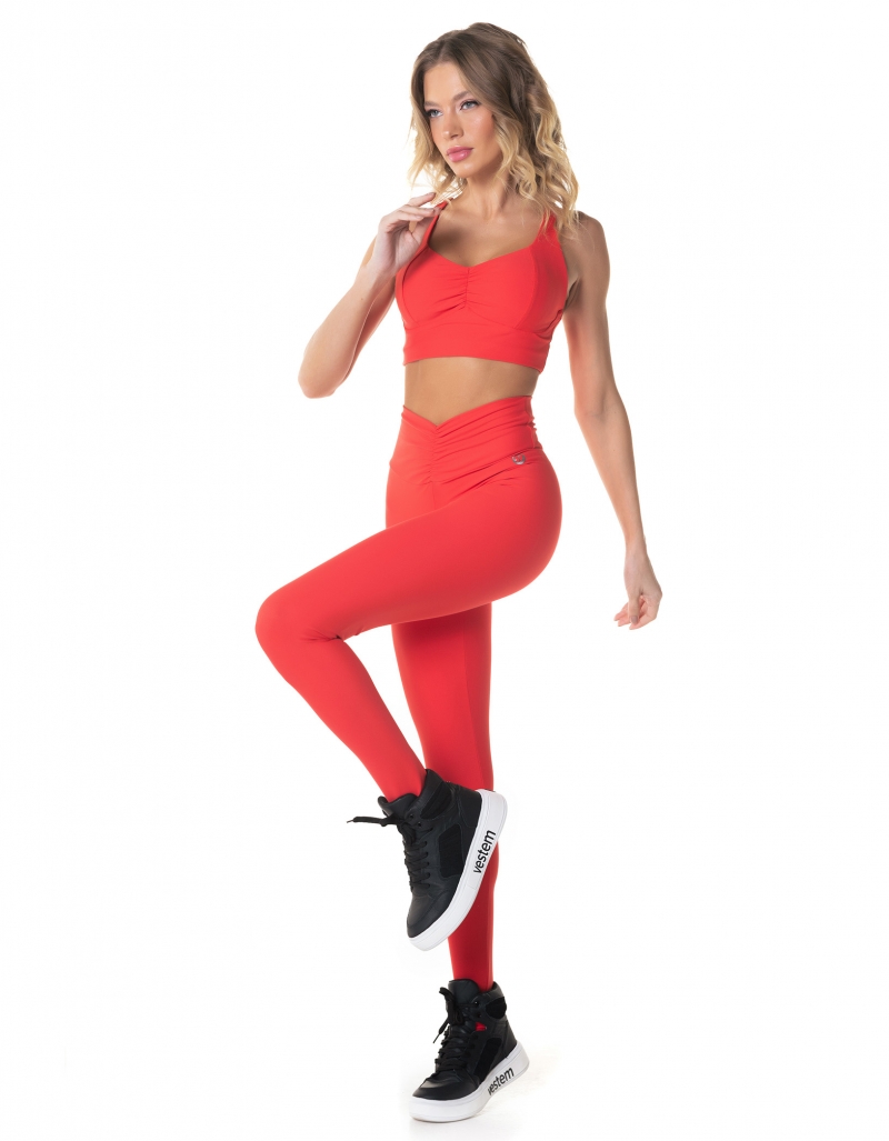 Vestem - Esmeralda Tomate Red leggings - FS1380.I24.C0441