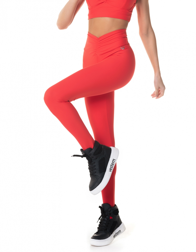 Vestem - Esmeralda Tomate Red leggings - FS1380.I24.C0441