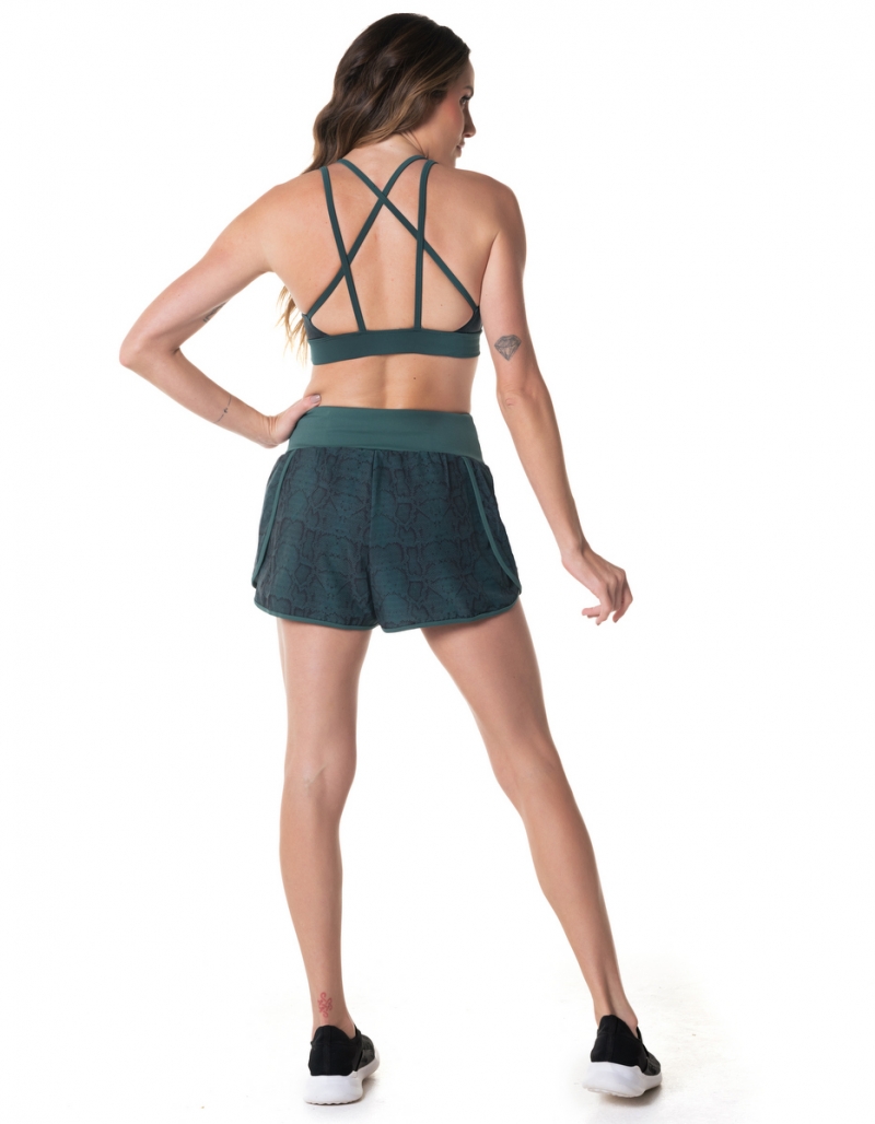 Vestem - Licabeto Snake Green Shorts - SH567.I24.E1255.I24