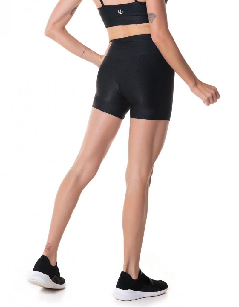 Vestem - Black Cyber Shorts - SH576.I24.C0002