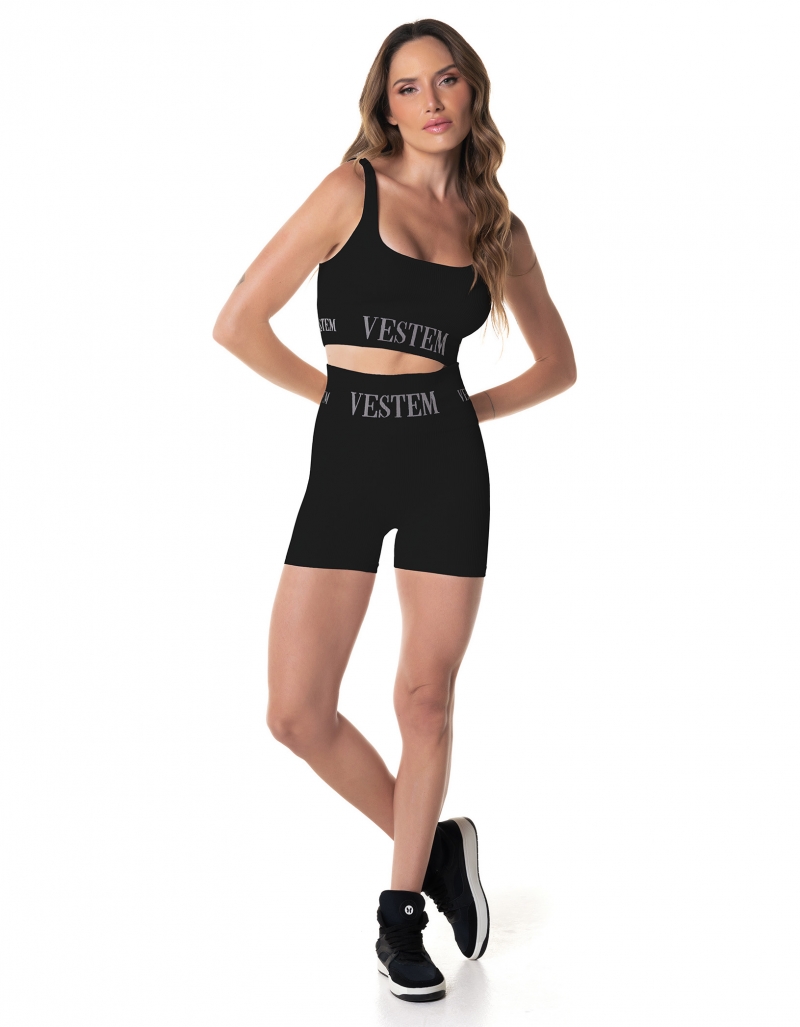 Vestem - Elis Black Shorts - SH577.I24.C0002