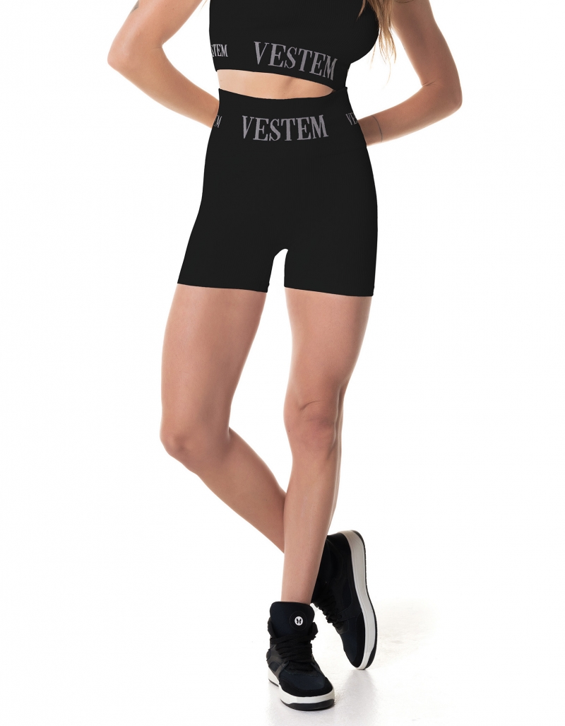 Vestem - Elis Black Shorts - SH577.I24.C0002