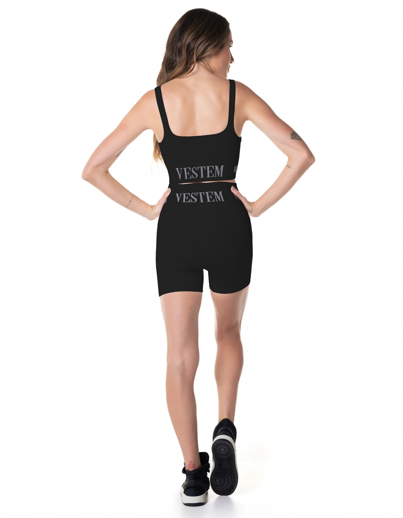 Vestem - Elis Black Shorts - SH577.I24.C0002