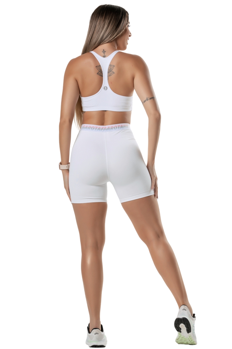 Garotafit - Shorts Merlo Branco/candy Colors - SH505BECAG