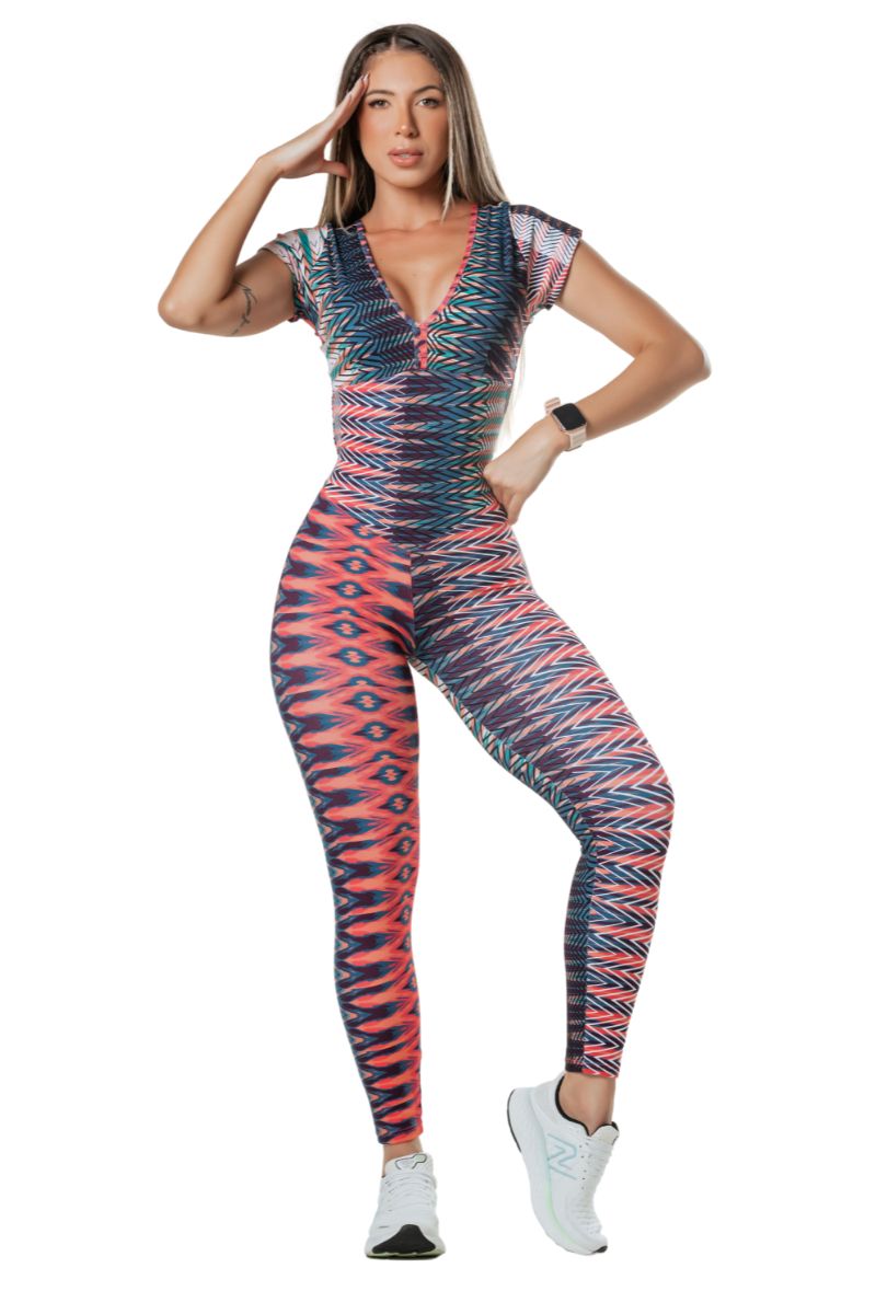 Garotafit - Valentina Printed Jumpsuit - MAC106E43