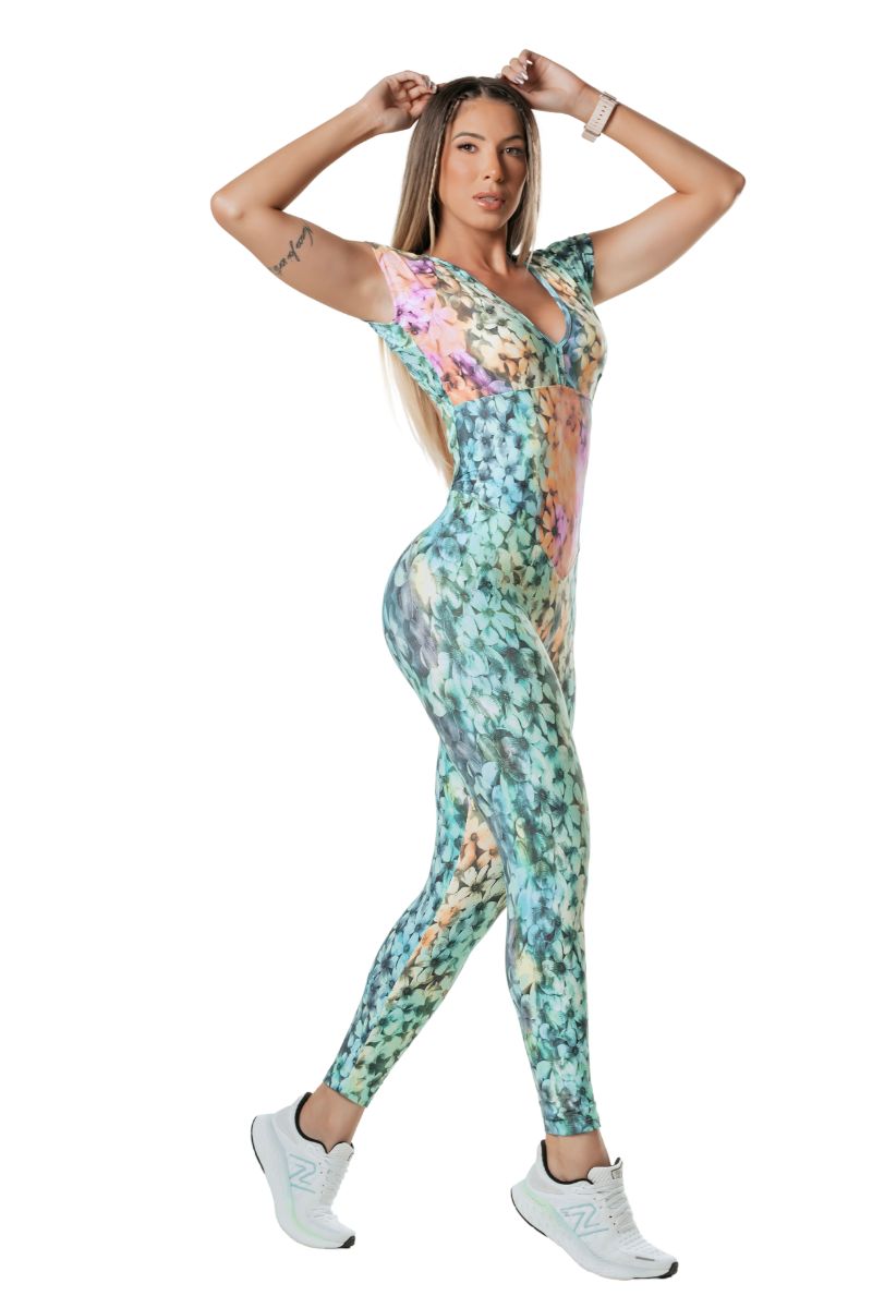 Garotafit - Valentina Printed Jumpsuit - MAC106E35M