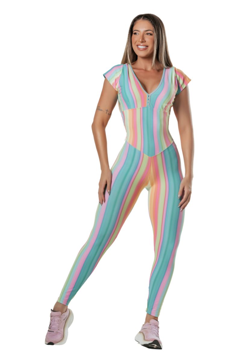 Garotafit - Valentina Printed Jumpsuit - MAC106E36M