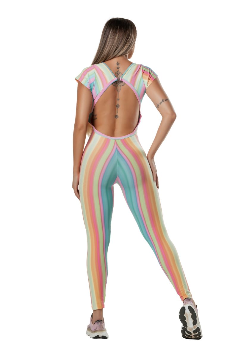 Garotafit - Valentina Printed Jumpsuit - MAC106E36M