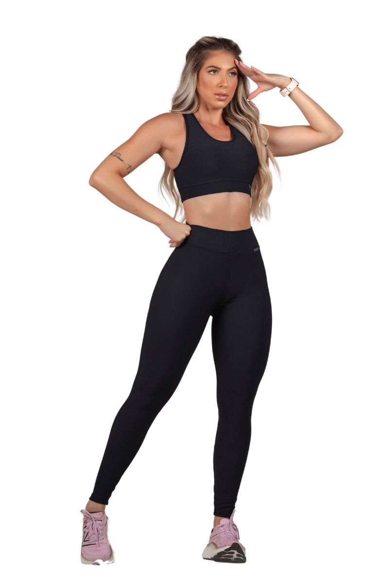 Garotafit - Calça Legging Hungria Preto - FUS456AG