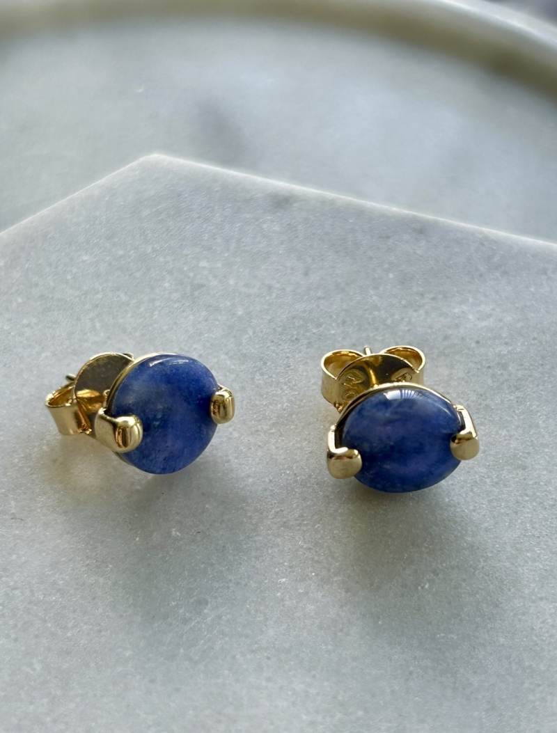 Mikabe - Sodalite Round Stone Earring - MK1721