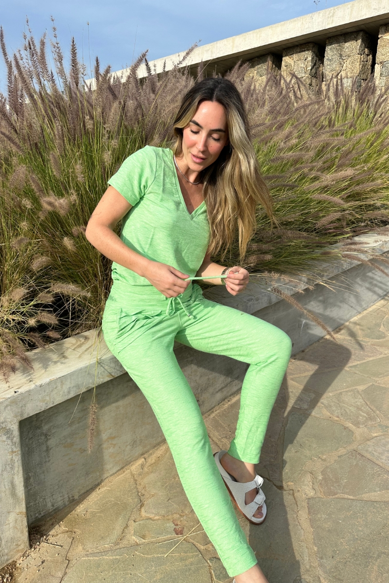 Hidrogênio - MARIANA PLEASED JOGGING PANTS SEA GREEN - 18448512