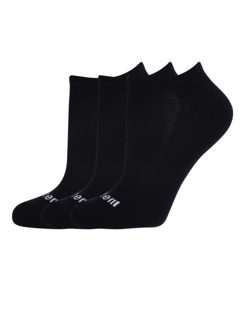 Vestem - Kit with 3 Invisible Towel Socks Wear Black - KITMEI12.C0002