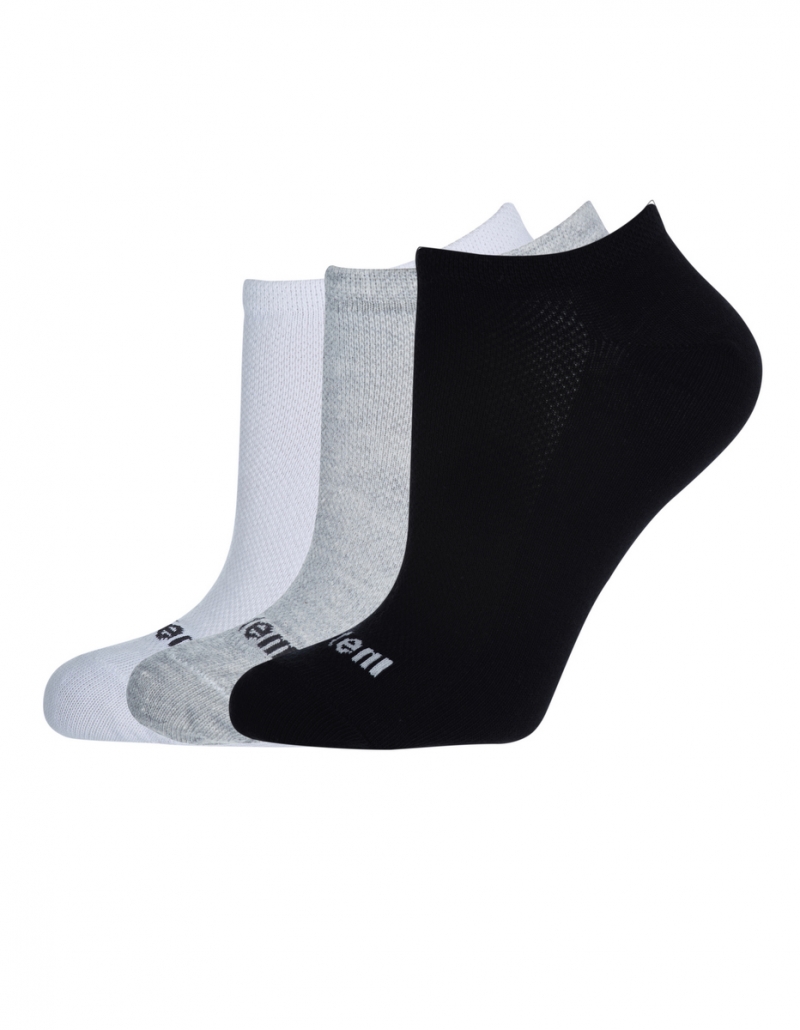 Vestem - Kit with 3 Invisible Towel Socks Wear White and Black and Mixed - KITMEI12.C0178