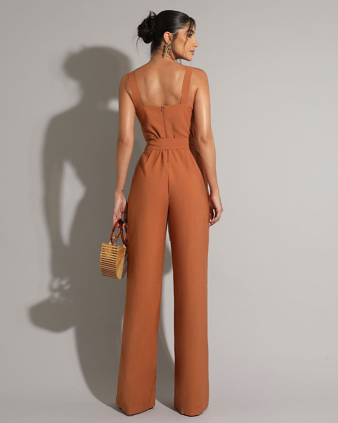 Miss Misses - Miss Misses Jumpsuit with Cross Bust Caramelo - 54187134