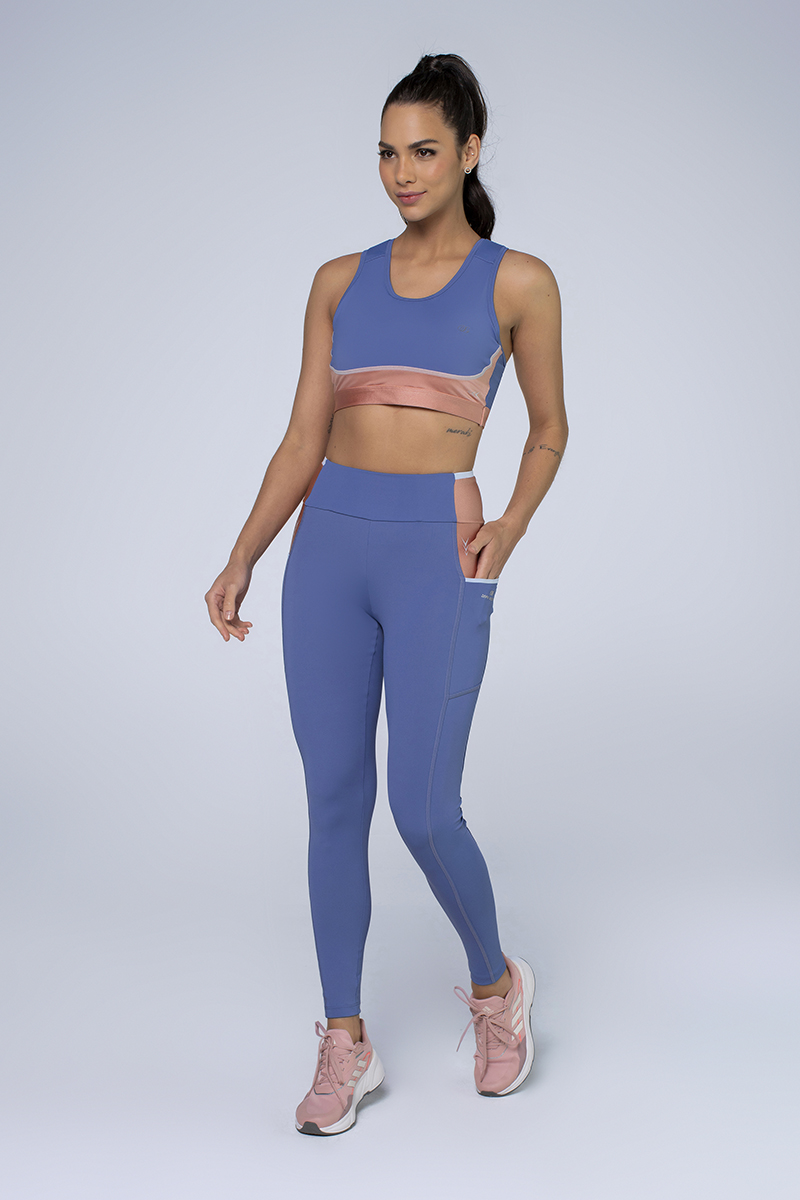 Zero Açucar - Legging Metalic Run Za Blue Boy - 140629.183