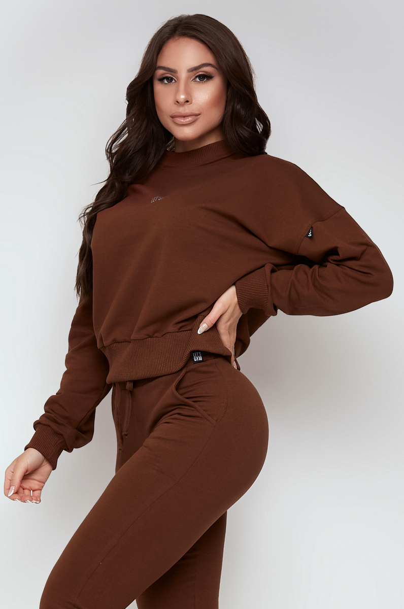 Lets Gym - Comfort Basic Brown Blouse - 2354MR