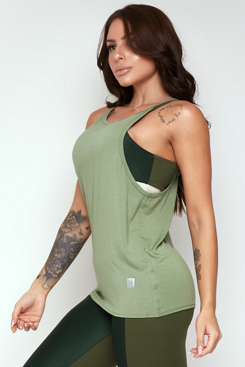 Lets Gym - Tank Shirt Glory Green Vintage - 2286VDV