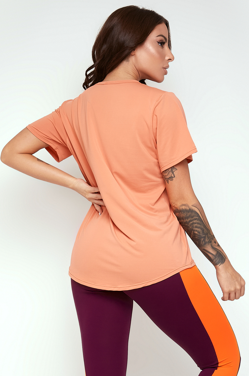 Lets Gym - Blusa M/C Print Laranja - 2314OR