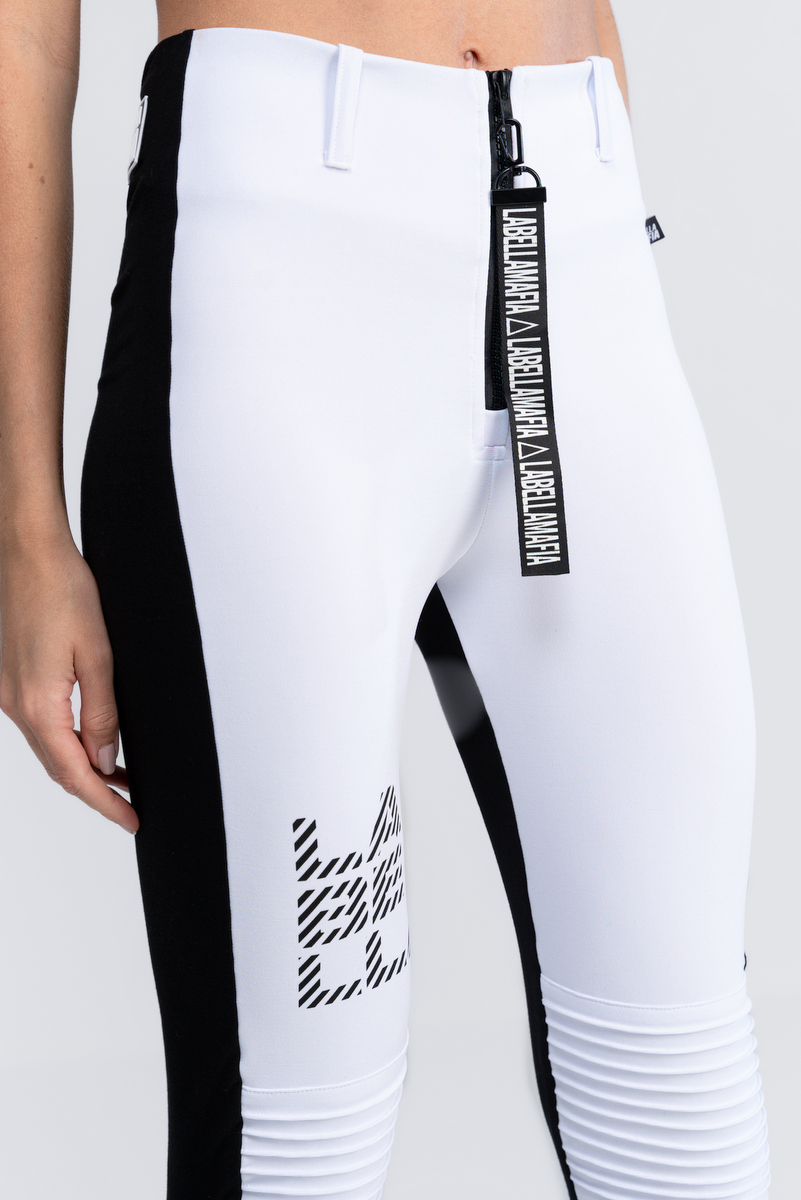 Labellamafia - Labellamafia Black and White Streetwear Pants - 32465