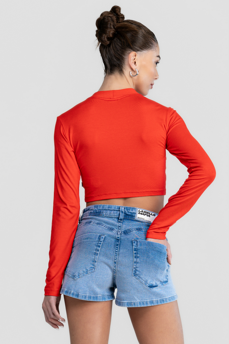 Labellamafia - Cropped Tees Red Labellamafia - 32294