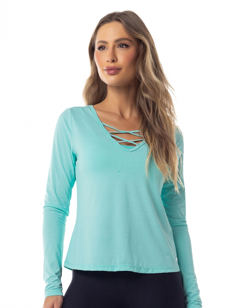 Vestem - Sasha Green Frais Long Sleeve Dry Fit Shirt - BML421.ESS.C0248