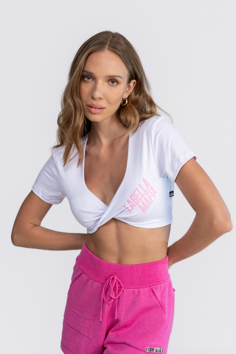 Labellamafia - Cropped Tees Branco Labellamafia - 32310