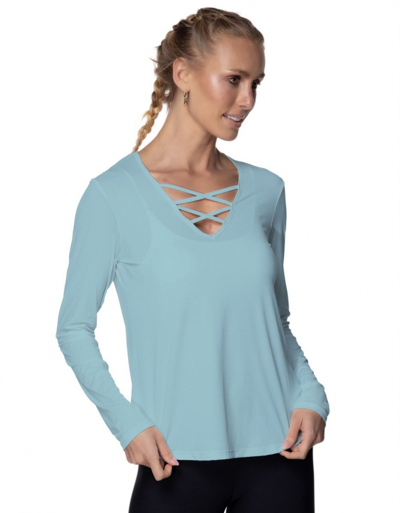 Vestem - Dry Fit Long Sleeve Shirt Sasha Blue Drizzle - BML421.ESS.C0244
