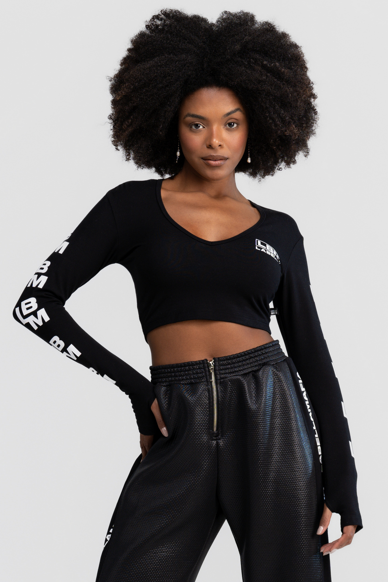 Labellamafia - Cropped Preto Streetwear Preto Labellamafia - 32430