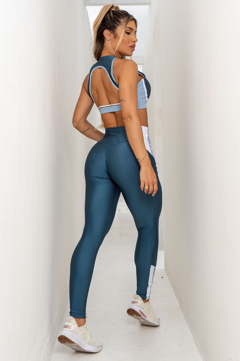 ZNG - GLOSSY TOUCH BLUE PANTS - CIG741