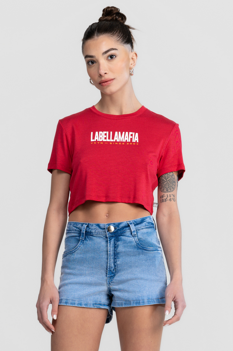Labellamafia - Cropped Tees Red Labellamafia - 32311