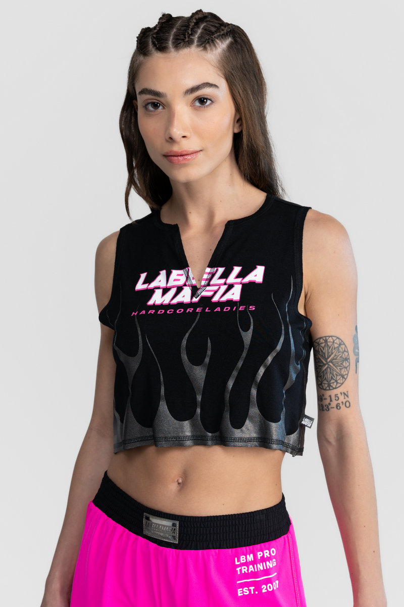 Labellamafia - Cropped Hardcore Ladies Black Labellamafia - 32268