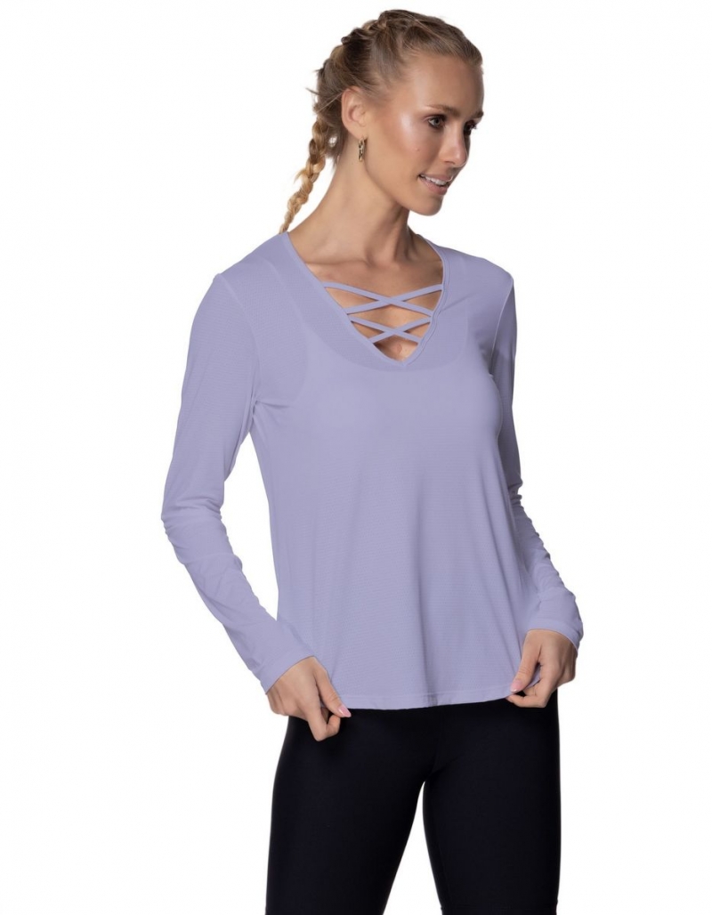 Vestem - Sasha Lilac Long Sleeve Dry Fit Shirt - BML421.ESS.C0023