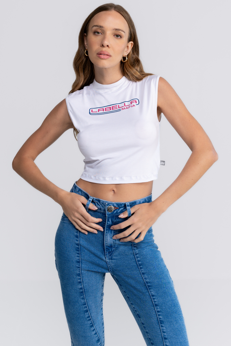 Labellamafia - Cropped Tees Branco Labellamafia - 32295