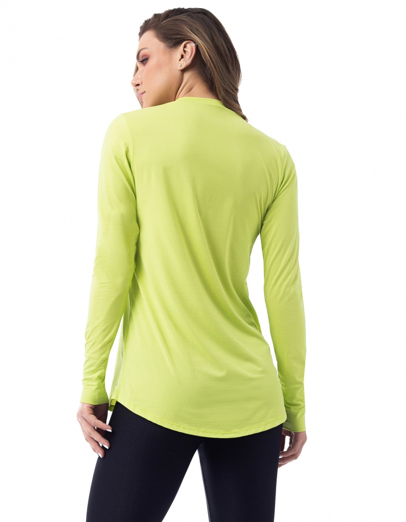 Vestem - Neon Yellow Janice Long Sleeve Dry Fit Shirt - BML16.C0009