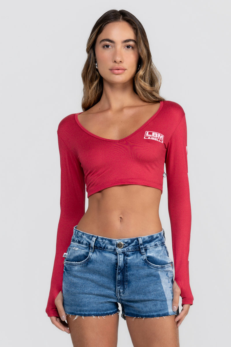 Labellamafia - Cropped Preto Streetwear Vermelho Labellamafia - 33045