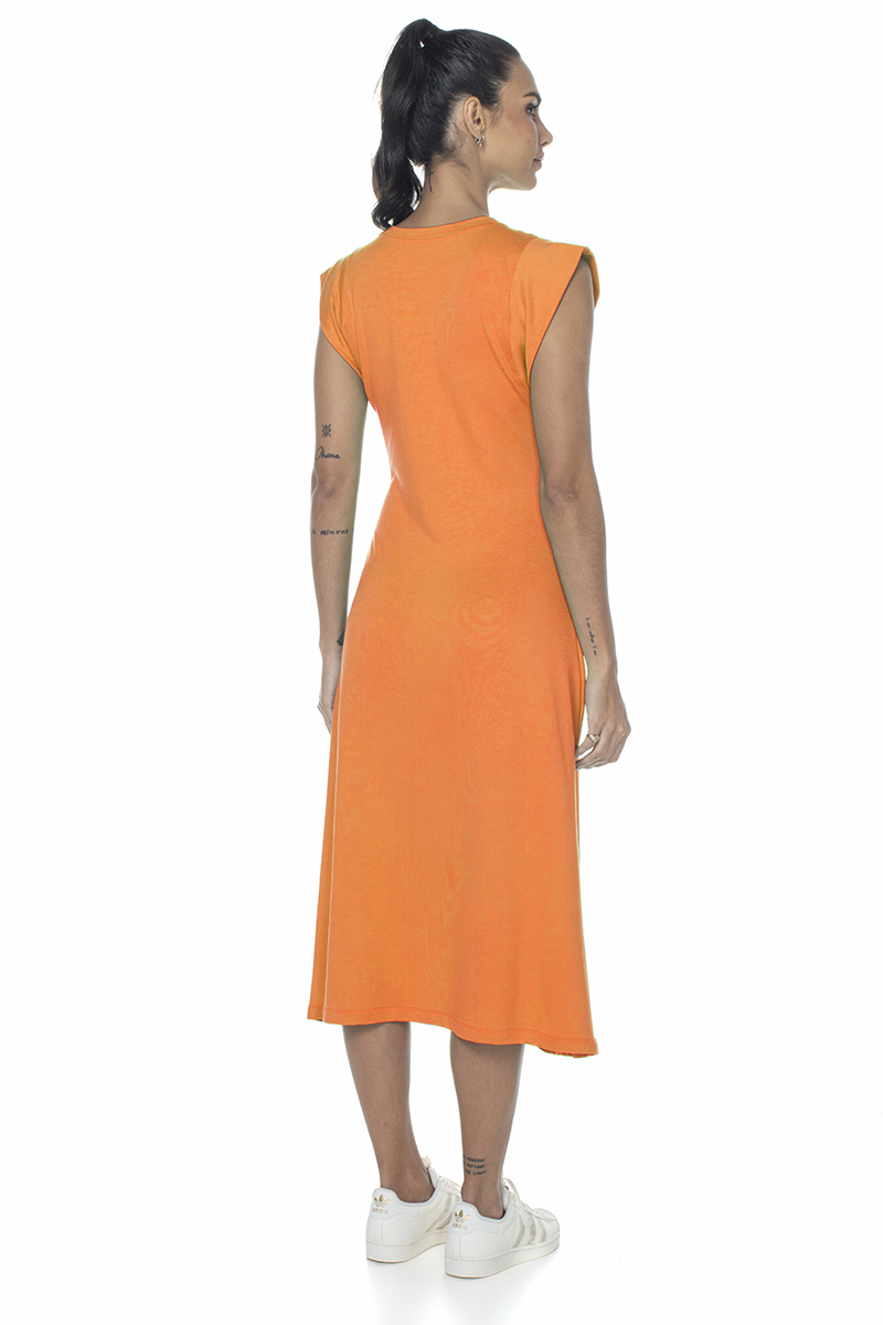 Zero Açucar - Midi Dress Forever Orange Enthusiasm - 180218.1074
