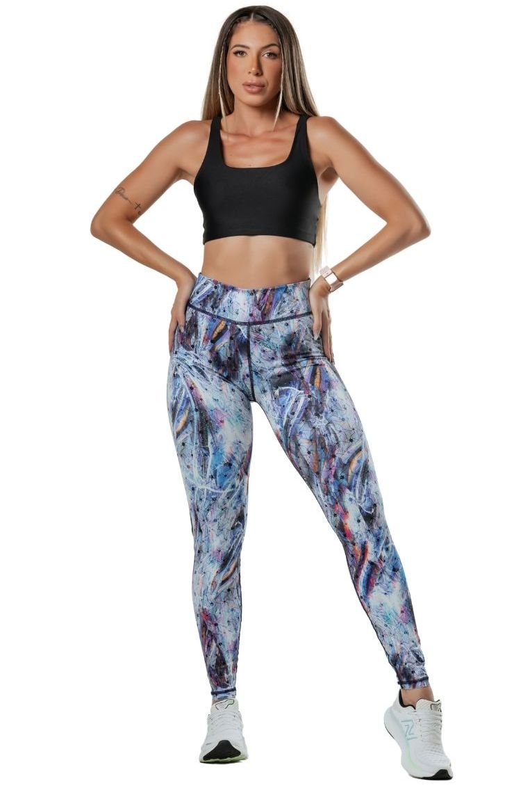 Garotafit - Pants Legging Laguna Double Sided Print 02 Blue - FUS459ELH