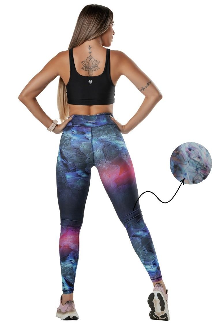 Garotafit - Pants Legging Laguna Double Sided Print 02 Blue - FUS459ELH