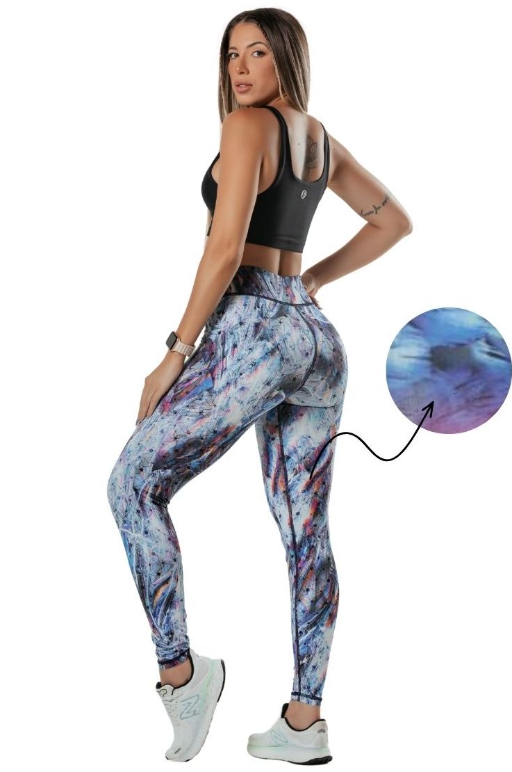 Garotafit - Pants Legging Laguna Double Sided Print 02 Blue - FUS459ELH