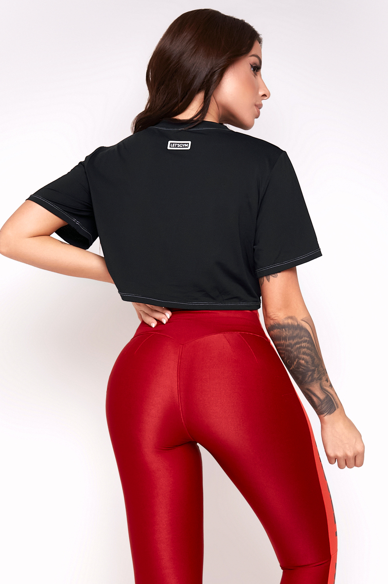 Lets Gym - Cropped Letsgym Black - 2353PT