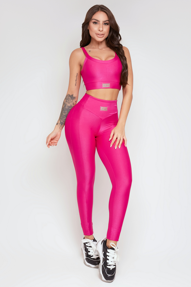 Lets Gym - Legging Bright Rosa Pink - 2142ARP