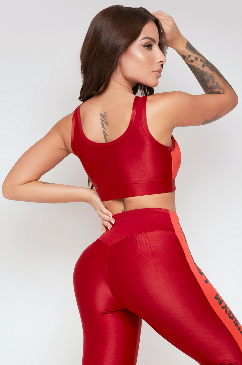 Lets Gym - Red Arnold Top - 2158AVMR