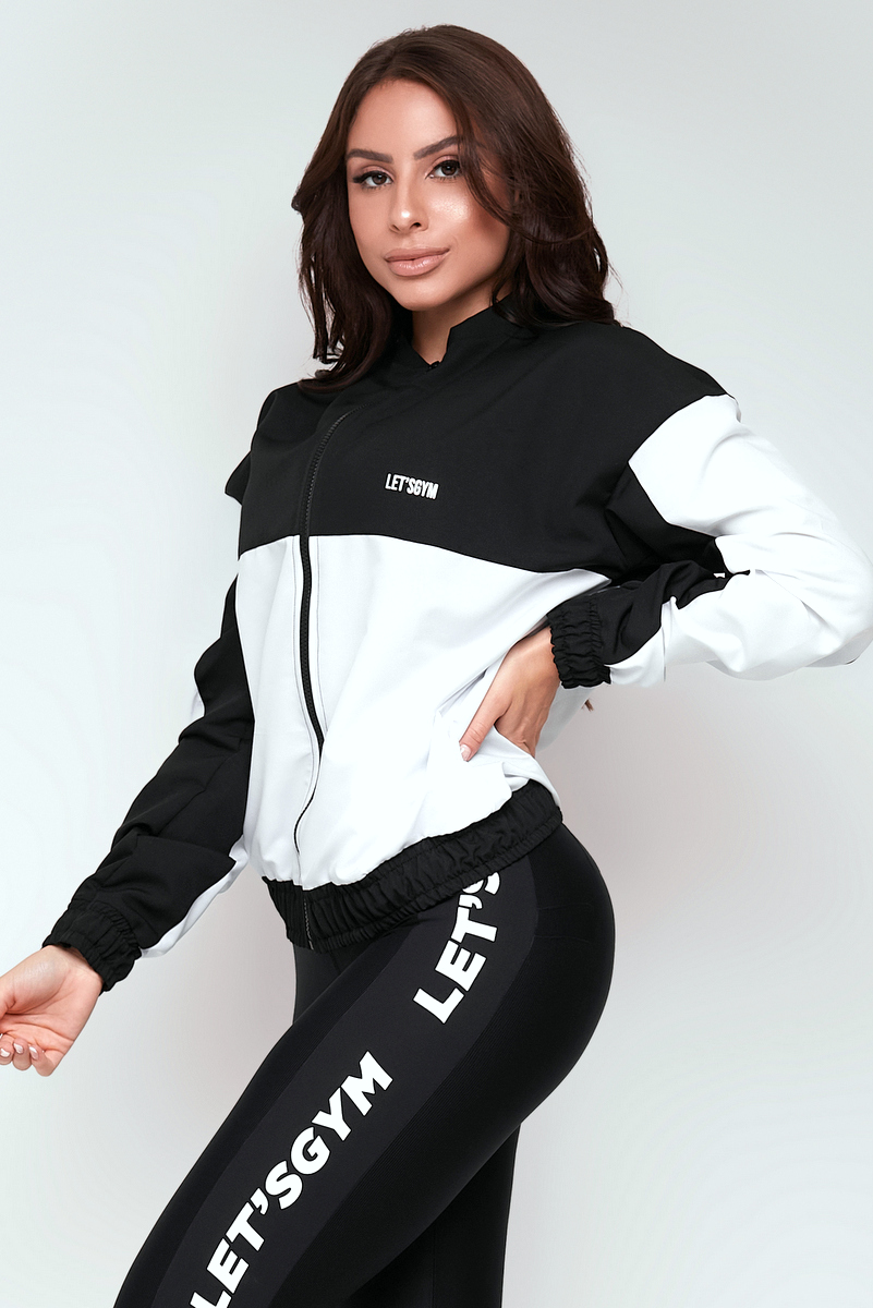 Lets Gym - Jacket tankr Black and White - 2361PTBR