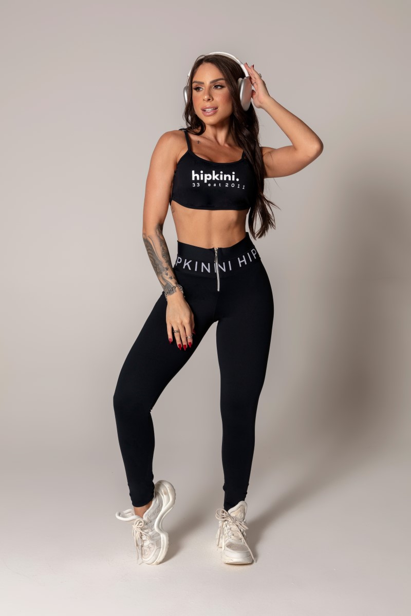 Hipkini - Legging Ambition Preta com Zíper - 33330411