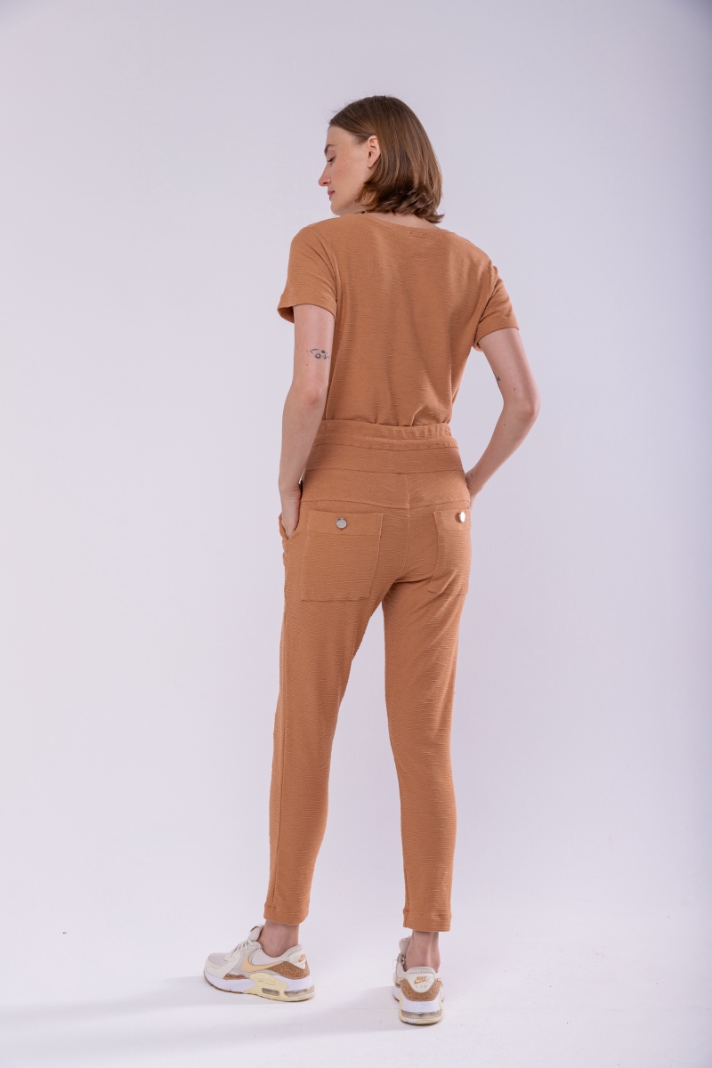 Hidrogênio - MARIANA CAMEL PLEATED JOGGING PANTS - 18448039