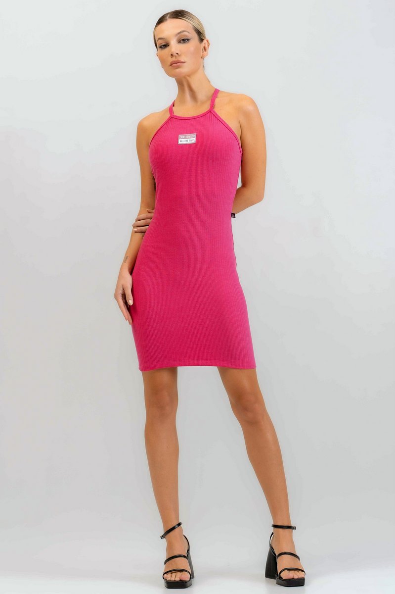 Labellamafia - Must Have Ribbed Dress Pink Labellamafia - 31154