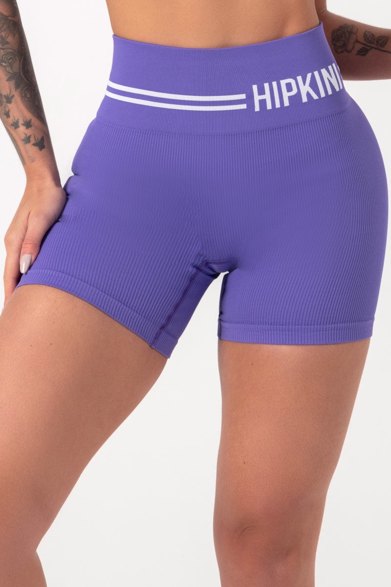 Hipkini - Ambition Seamless Purple Ribbed Shorts - 33330489