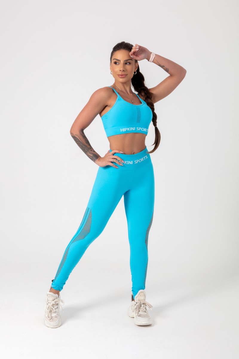 Hipkini - Baby Blue Ambition Seamless Top - 33330477